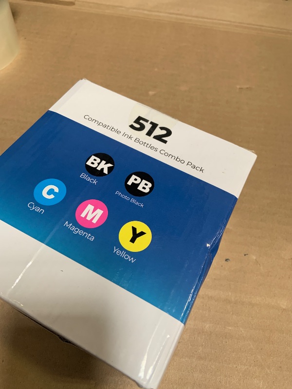 Photo 1 of Topcolor Compatible for T512 Ink Refill Bottles ET-7700 ET-7750 Ink Bottles EPT512 Ink Refill Bottles Compatible for ET 7700 ET 7750 ET-2720 ET-2800 Printer (Black, Photo Black, Blue,Magenta, Yellow)