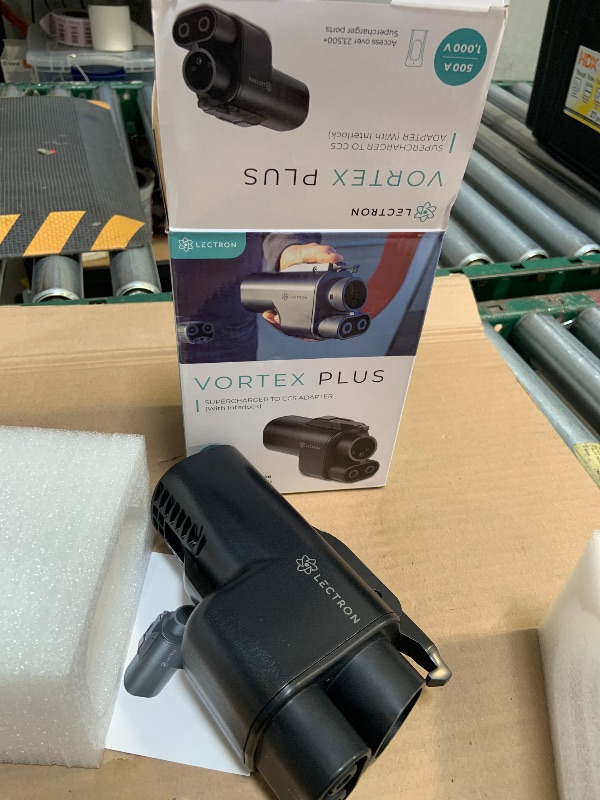 Photo 1 of Lectron NACS to CCS Electric Vehicle Adapter with Interlock - (500A/1,000V) - Compatible with Tesla Superchargers - CCS1 EV Fast Charging with Vortex Plus [Check Automaker for Compatibility] - UL 2252