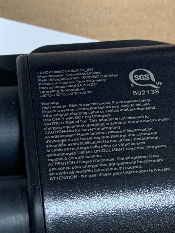 Photo 1 of Lectron NACS to CCS Electric Vehicle Adapter with Interlock - (500A/1,000V) - Compatible with Tesla Superchargers - CCS1 EV Fast Charging with Vortex Plus [Check Automaker for Compatibility] - UL 2252