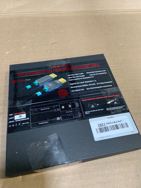 Photo 1 of RUIPRO 8K Detachable Full Fiber Optic Armored 8K60Hz Cable 1.4, 6FT, 32.4 Gbps, Supports 4K@144Hz, HDR, HDCP 2.2&2.3, FreeSync & G-Sync, Compatible with RTX 4090/3090 Ti/RX 7900 XTX