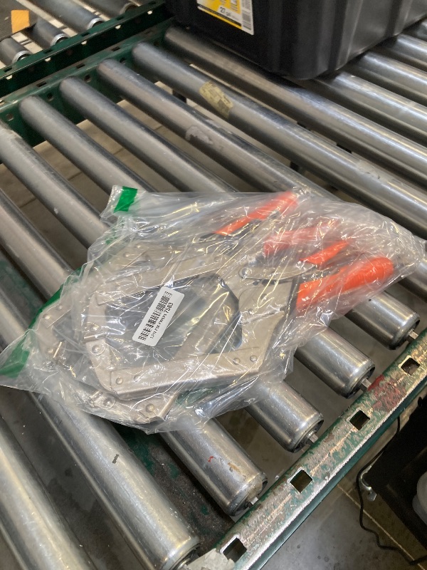 Photo 1 of 14 Inch C Clamp, Heavy Duty Vise Grip Locking Pliers Adjustable Face Clamp for Woodworking, Welding and Pocket Hole Joinery, 2 Packs (Orange, 14 Inch)