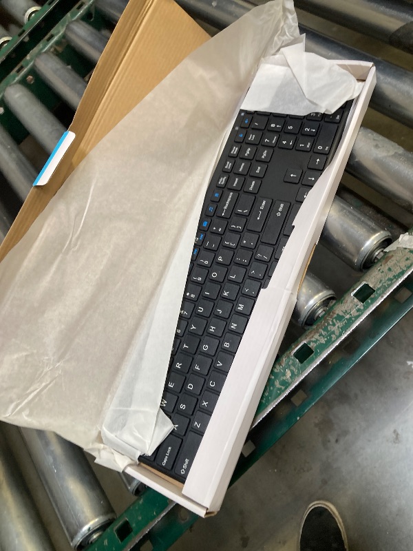 Photo 1 of Wireless Keyboard-2.4G USB Ultra Slim Quiet Full Size Matte PC Computer Keyboard,19 Multimedia Keys,Number Pad,Plug&Play,Lag-Free Ergo,Long Battery Life for Desktop,Laptop,Smart TV,MAC,Windows,QWERTY