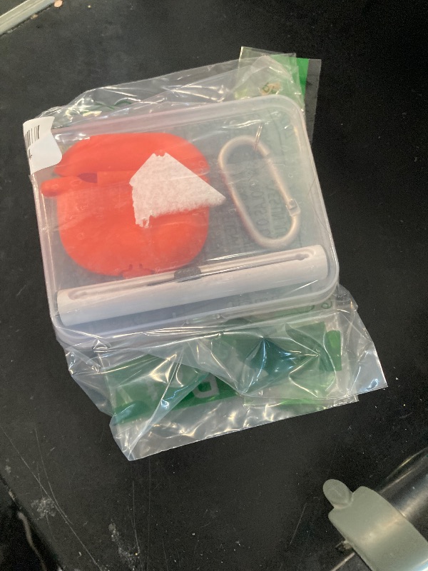 Photo 1 of Woyinger for Airpods 4th Case Cover, Come with Cleaner Kit,Soft Skin Silicone Case Cover with Keychain, Front LED Visibl, Full Protective Case?Compatible with AirPods 4th(Orange)