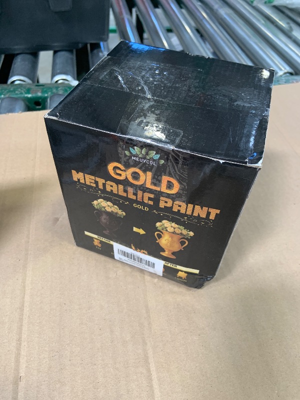 Photo 1 of Meuvcol Gold Paint, 35 Floz Metallic Liquid Gold Leaf Paint - Non Toxic Shiny Acrylic Coating for Metal, Wood, Furniture, Clay, DIY Crafts, Artwork & Home Décor