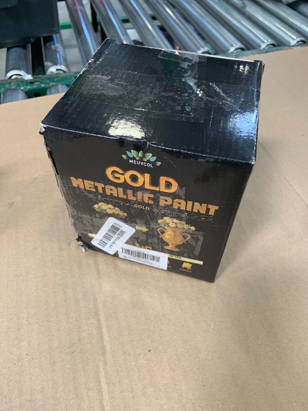 Photo 1 of Meuvcol Gold Paint, 35 Floz Metallic Liquid Gold Leaf Paint - Non Toxic Shiny Acrylic Coating for Metal, Wood, Furniture, Clay, DIY Crafts, Artwork & Home Décor