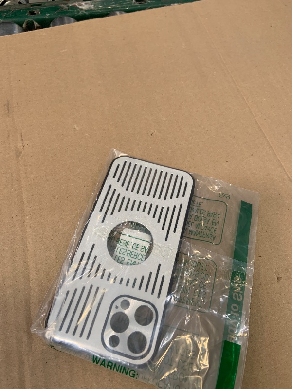 Photo 1 of Doulings Designed for iPhone 12 Pro Max Case,[Compatible with MagSafe][Military Drop & Camera Lens Protection],Luxury Aluminum Alloy Heat Dissipation Logo View Shockproof Cover,Silver