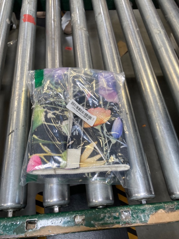 Photo 1 of ONWAY Spring Summer Pillow Covers 16x16 Inch Set of 2 Floral Colorful Flowers Decorations Farmhouse Living Room Outdoor Cushion Case for Sofa Couch Home Bed Black