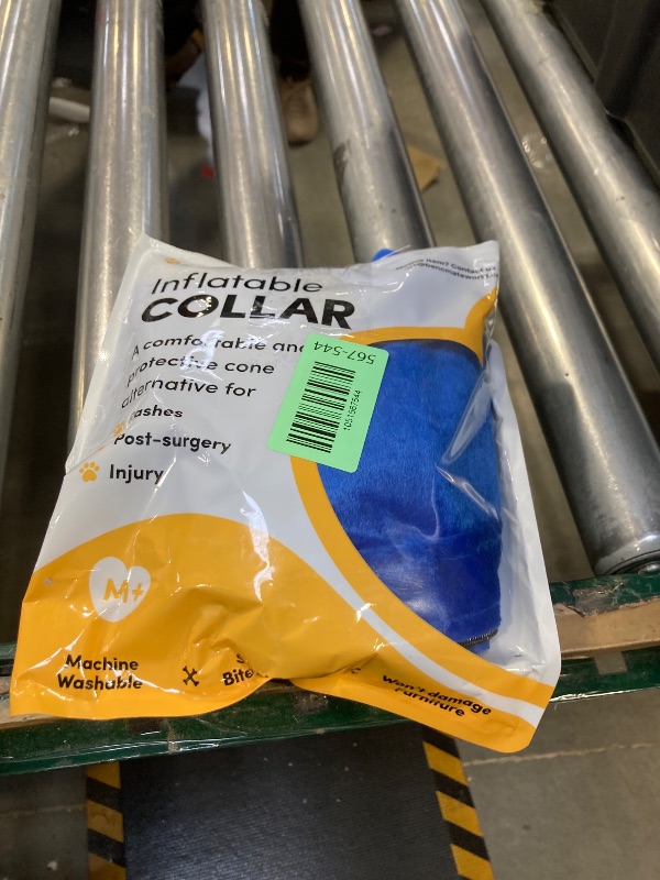 Photo 1 of BENCMATE Inflatable Dog Cone Collar Alternative, Soft Dog Cone for Small Medium Large Dogs and Cats, Neck Recovery ECollar Donut Collar After Surgery (Medium+, Blue)