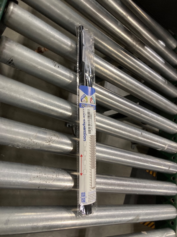 Photo 1 of MEXAU 1Pack Spring Tension Curtain Rod 26-39 inch Black Adjustable Spring Rod Extendable Tension Rod For Kitchen, Bathroom, Window, Bookshelf, Closet