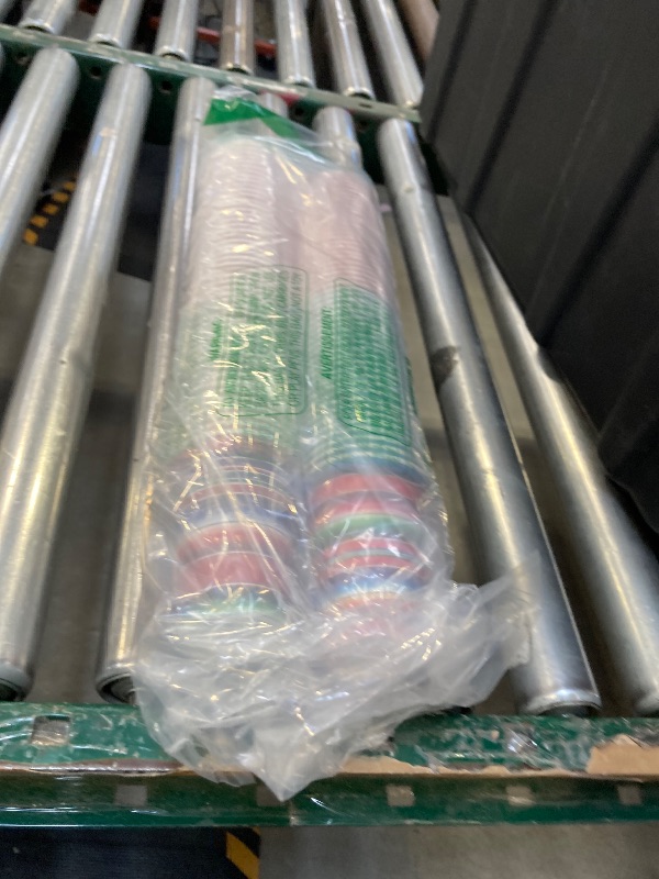 Photo 1 of 100 Pack Fiesta Paper Cups Mexican Serape Disposable Beverage Cups Cinco De Mayo Party Decorations for Mexican Fiesta Birthday Party Supplies