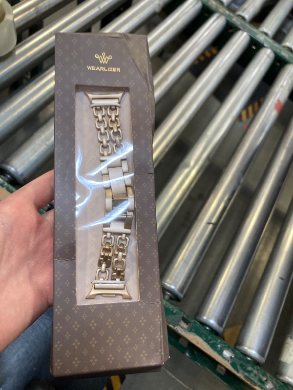 Photo 1 of Wearlizer Metal Bands Compatible with Samsung Galaxy Watch 8 Band 40mm 44mm/Watch 8 Classic 46mm, No Gap Dressy Stainless Steel Chain Strap Wristbands Accessories for Women