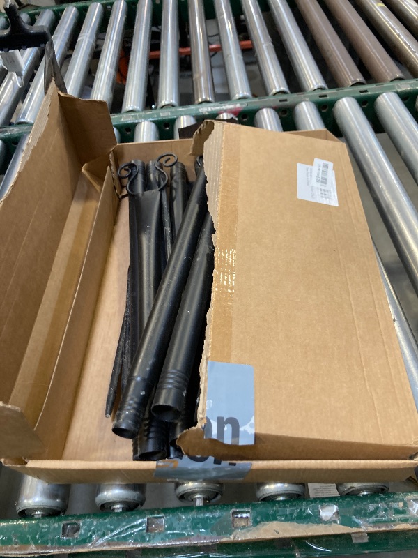 Photo 1 of 2 Pack String Light Poles - 10 Ft Patio Heavy Metal Lighting Posts, Adjustable Outdoor Stand with Fork for Backyard Deck Garden Wedding