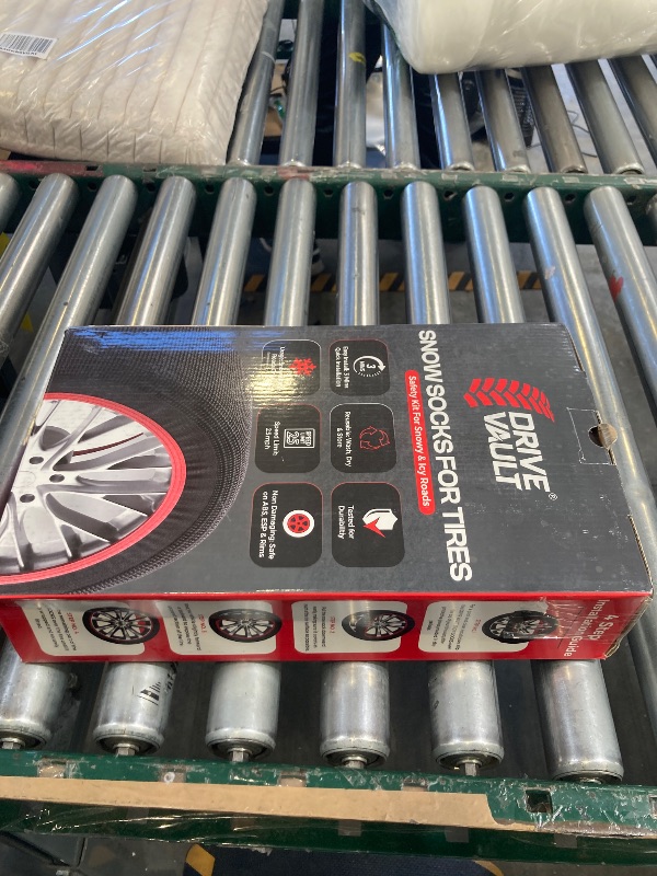 Photo 1 of DRIVE VAULT Snow Socks for Tires | Alternative for Tire Snow Chains | Ultra Grip Series | Reusable Snow Traction Device for Passenger Cars SUVs Trucks Winter Emergency Accessory | Safe Winter Driving