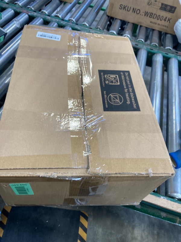 Photo 1 of 350PCS Clear Black Plastic Plates for 50 Guests, Disposable Dinnerware Set for Party and Graduation, Includes 100 Plastic Plates, 50 Pre Rolled Napkins with Gold Silverware, 50 Cups