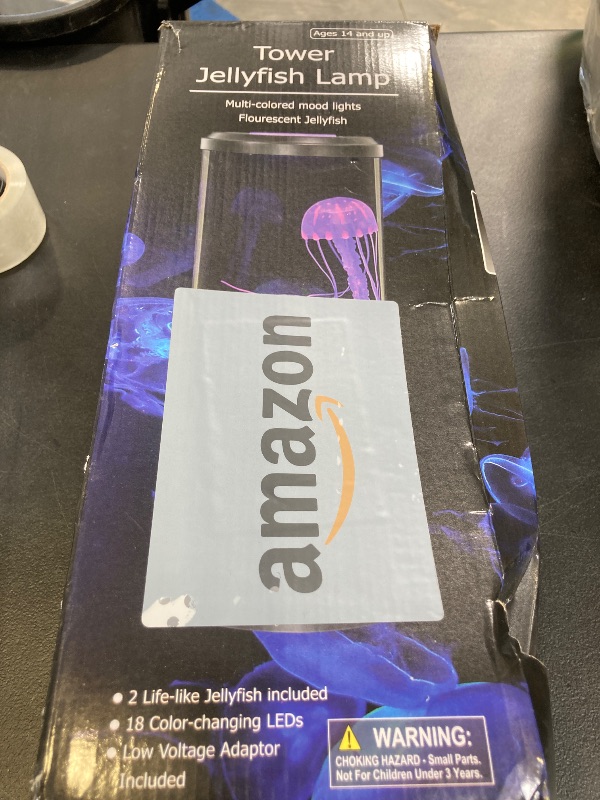 Photo 1 of Lightahead Large Round LED Jellyfish Lamp – 18 LEDs with Vibrant Color-Changing Effects – The Ultimate Sensory Fake Aquarium for Decoration, Autism, ADHD, Stress & Anxiety Relief – Ideal Gift (Large)