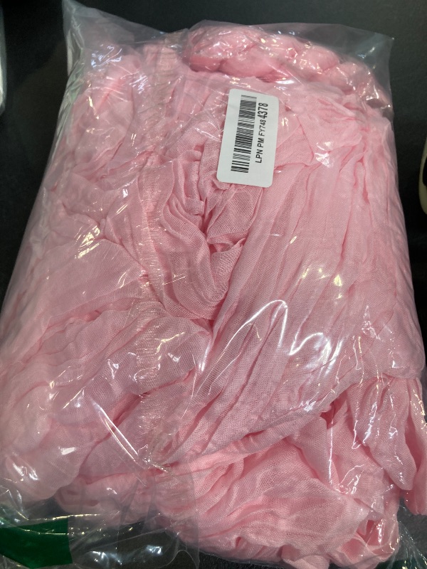 Photo 1 of 10 Pack Light Pink Cheesecloth Table Runner 17x108 Inch Boho Gauze Cheese Cloth Table Runners for Wedding Party Baby Shower Birthday Home Decor