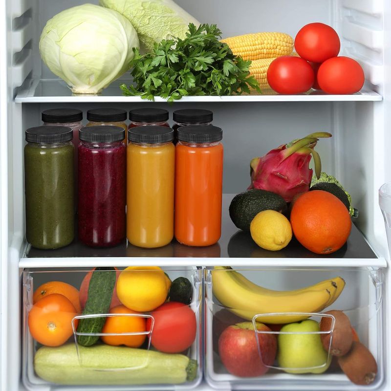 Photo 1 of [ 12 Pack ] Glass Juicing Bottles with 2 Straws & 2 Lids w Hole- 16 OZ Travel Drinking Jars, Water Cups with Black Airtight Lids, Reusable Tall Mason Jar for Juice, Bubble Tea, Smoothie, Tea, Kombucha