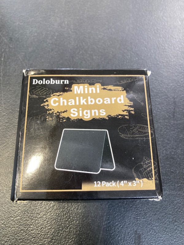 Photo 1 of 12 Pack 4"x3"Mini Chalkboard Signs for Chalk Sign for Food - Party - Buffet - Table Sign Chalkboard - Wedding - Bakery - Small
