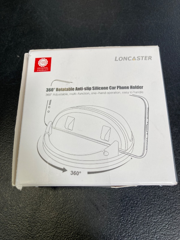 Photo 1 of Loncaster Car Phone Holder Mount, [Horizontal 360° Rotatable] Silicone Phone Mount for Car Dashboard, Hands Free Cell Phone Holder Car Compatible with iPhone 16 15 14 13 12 Pro Max Samsung Phones