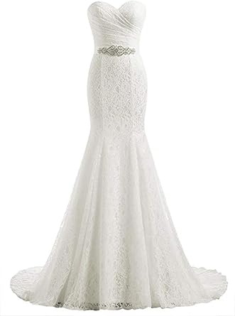 Photo 1 of Likedpage Women's Lace Mermaid Bridal Wedding Dresses Ivory US6