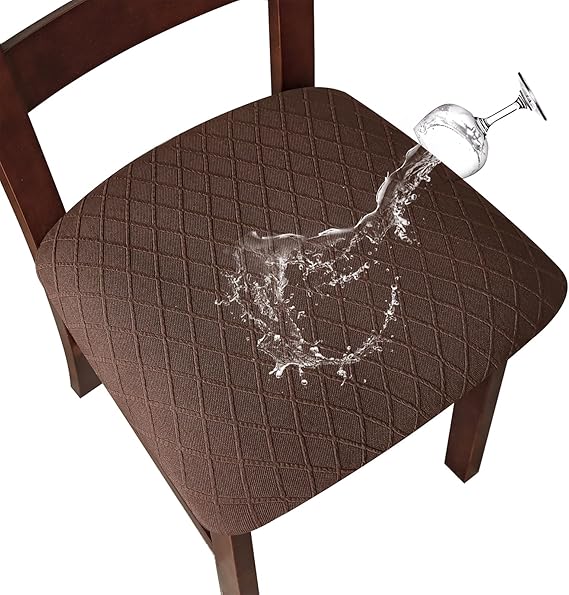 Photo 1 of Genina Waterproof Seat Covers for Chairs Seat Covers for Dining Room Chair Slipcovers Kitchen Chair Covers Dining Chair Covers