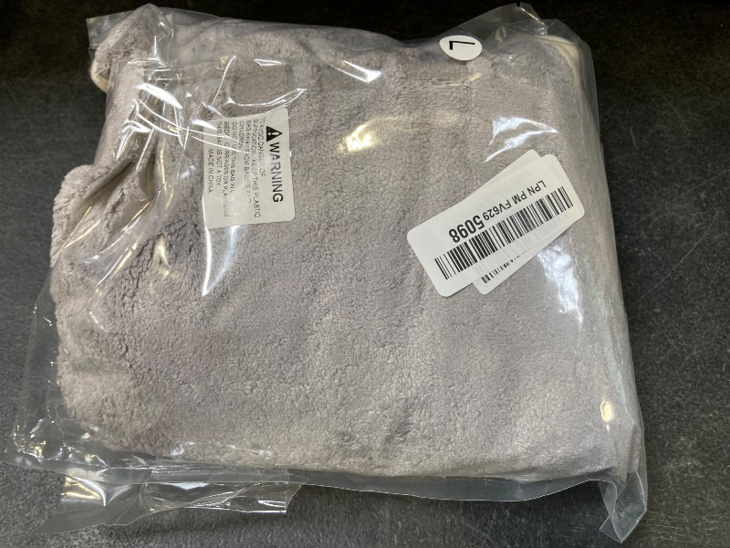 Photo 1 of Dog Bathrobe Drying Coat - Super Absorbent Bath Robe for Large Dogs, Soft Adjustable Collar & Belly Strap Fast Drying Pet Towel for Dogs and Cats (Grey, Large)