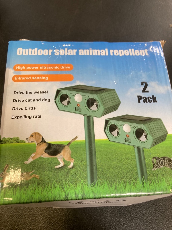 Photo 1 of 2026 Sonic Fortress Pro Deer Repellent Devices, Racoon Repellent Outdoor Squirrel Fortress Pro IP65 Animal Repeller Cat Deterrent with Motion Sensor&Flash Light to Scare Dog Out of Garden Yard(2Pack)