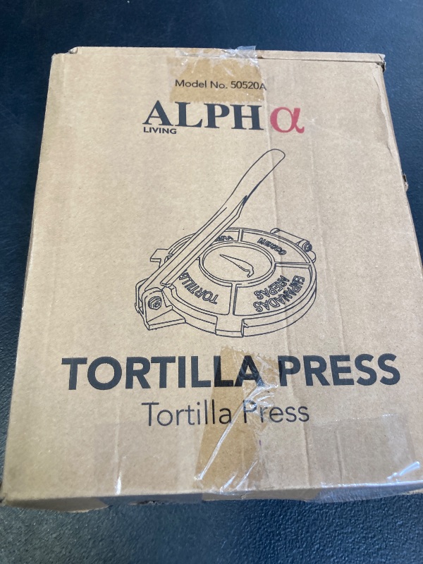Photo 1 of Alpha Living Tortilla Press – 8 Inch Cast Iron Quesadilla Maker – Heavy Duty Empanada Maker Press – Cast Iron Tortilla Maker for Kitchen, Home Use