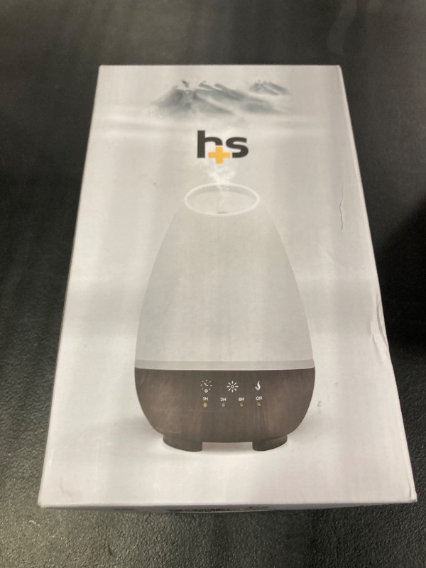 Photo 1 of HealthSmart 500ML Essential Oil Diffuser for Large Rooms, Cool Mist Humidifier and Aromatherapy Diffuser, Adjustable Timer, Mist Mode and 7 LED Light Colors, White (Pack of 1)