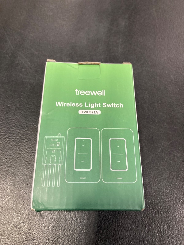 Photo 1 of TREEWELL 3 Way Wireless Light Switch and Receiver Kit, 200FT RF Range Remote Control Light Switch, No Rewiring, No Interference, Wireless Wall Switches for Ceiling Light, Fans, Lamps, Pre-Programmed