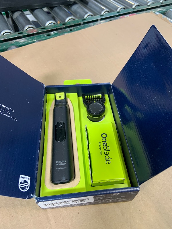 Photo 1 of Philips Norelco OneBlade Pro 360 Face + Body Electric Shaver, Beard Trimmer and Groomer, with 360 Blade Technology, 14-Length Precision Comb, Body Kit, Soft Pouch, Model QP6542/70