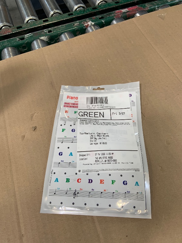 Photo 1 of Piano Keyboard Stickers for 88/61/54/49/37 Key, Bold Large Letter Piano Stickers for Learning, Removable Piano Keyboard Letters, Notes Label for Beginners and Kids, Multicolor