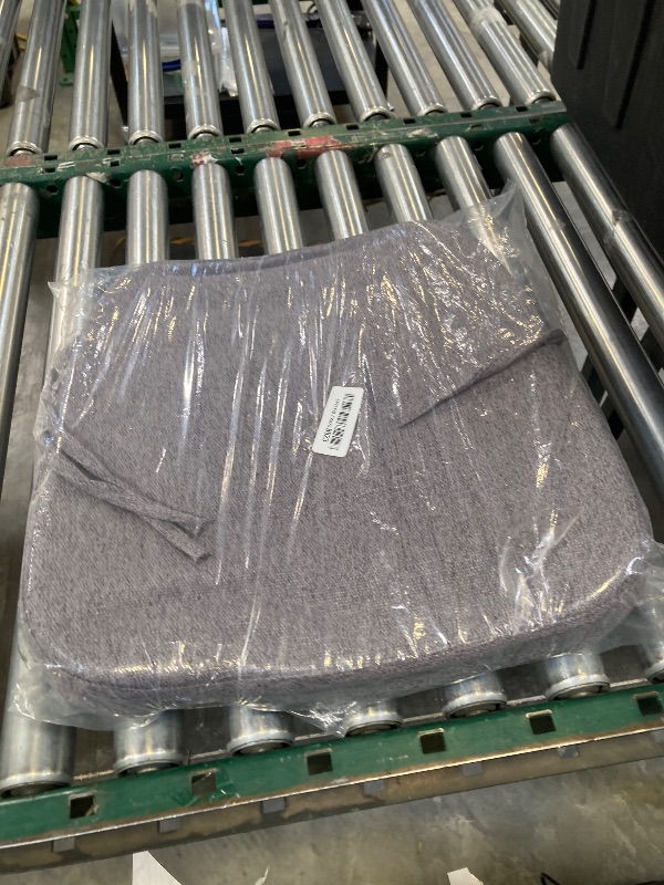 Photo 1 of Shinnwa Kitchen Chair Cushions, Patented Design Molded Memory Foam Dining Chair Pads with Ties and Washable Cover, 17" x 16" x 2", Dark Grey
