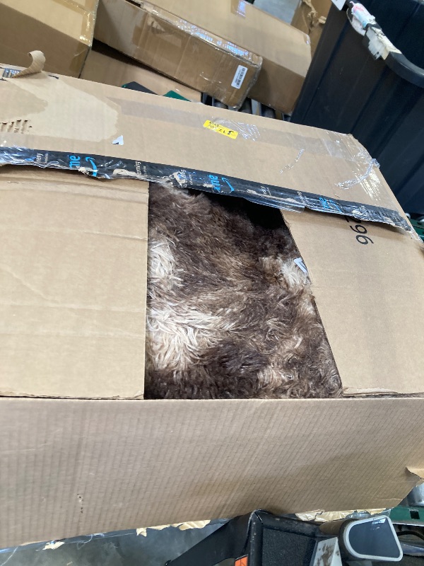 Photo 1 of Shag Area Rugs for Bedroom Living Room,8X10 Ultra Soft Fluffy Area Rugs for Dorm,Indoor Carpet Nursery Rugs for Kids Girls Room Home Decor, Mottling Brown