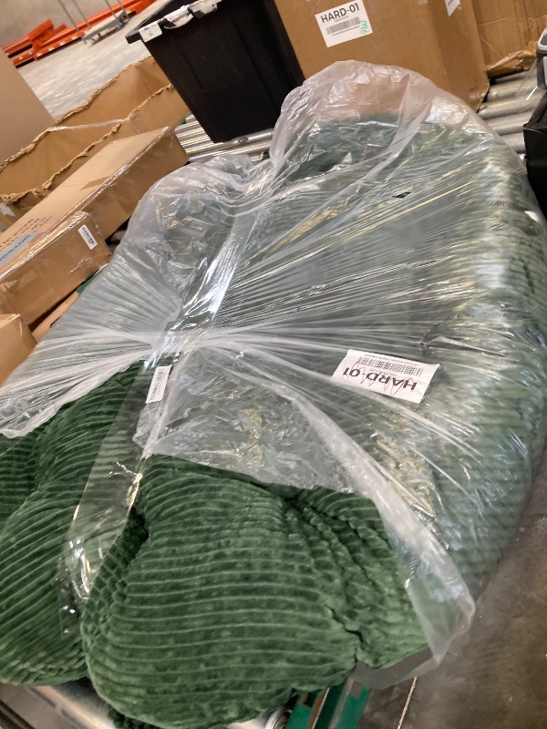 Photo 1 of PRIMEPATIO Papasan Chair Cushion, Papasan Circle Chair Cushion Tufted with Corduroy Cover (Without Chair) for Bowl Chair, 45 X 45 Inch, Green