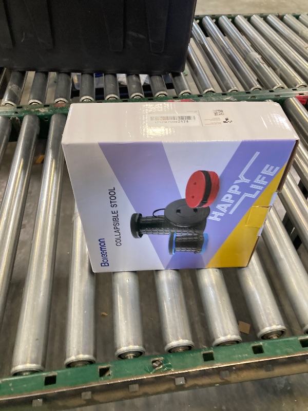 Photo 1 of Boreeman Upgraded Folding Stool Lightweight Yet More Sturdy with Load Capacity 400lbs Portable Collapsible Stool for Camping Fishing Hiking BBQ (Black)