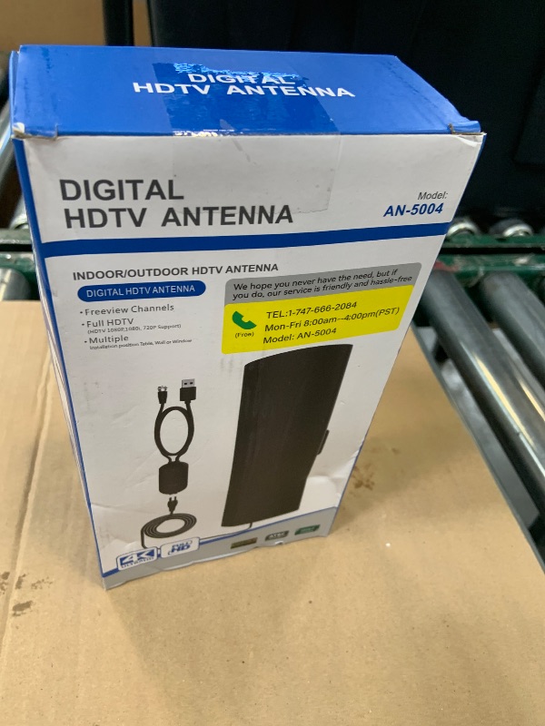 View 2 of 3600+ Miles TV Antenna Indoor, 360° Reception Digital Antenna for Smart TV and Old TVs, HD Antenna for Local Channels with Amplifier Signal Booster Support 4K 8K 1080p -38ft Thick Coaxial Cable