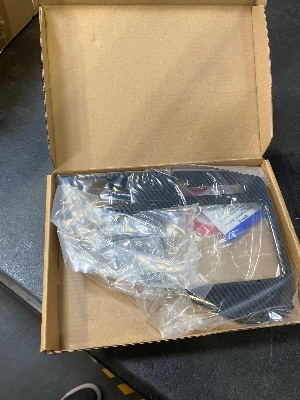 Photo 1 of LUNQIN Car Central Control Gear Shift Panel Trim Cover for Subaru Crosstrek 2024 2025 2026 Auto Interior Decorations Accessories Center Console Protection Frame Chrome Carbon Fiber Style kit