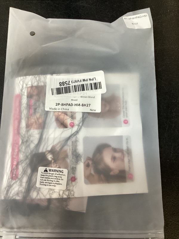 Photo 1 of REECHO Human Hair Clip-in Hair Volumizer - 2PC 8 Inch Short Thick Hairpieces for Extra Volume, Easy Clip-in Extensions for Thin & Fine Hair -Brown Blond Mixed