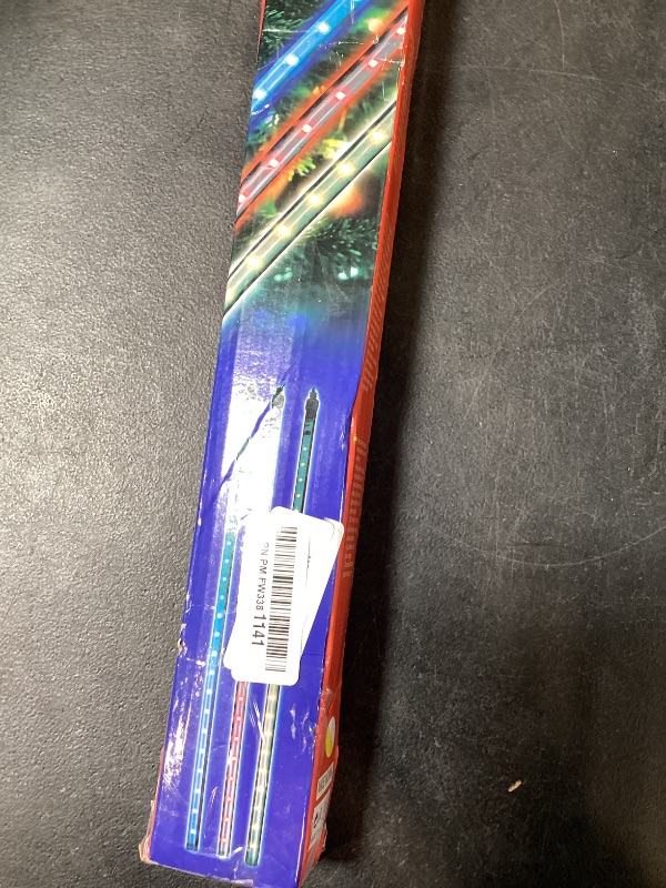 Photo 1 of Geanmoki W·Z LED Meteor Shower Rain Lights,Drop/Icicle Snow Falling Raindrop 30cm 8 Tubes Waterproof Cascading Lights for Wedding Xmas Home Decor (Yellow)