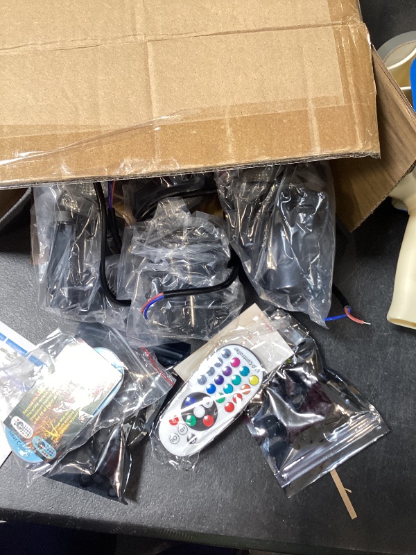 Photo 1 of Motrackcao RGB Low Voltage Landscape Lights LED Color Changing Well Lights, Outdoor In Ground Light Waterproof Spotlights 12-24V Landscape Lighting for Yard Garden Pathway(20 Pack with Connectors)