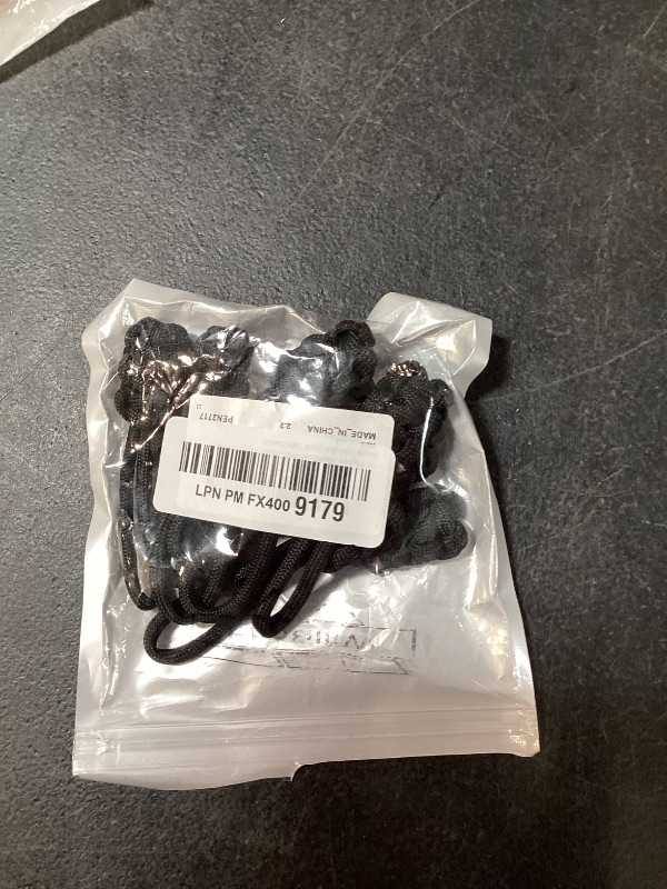 Photo 1 of 10 Pieces Replacement Zipper Pulls Tab Universal Nylon Repair Kit Slider Pull Tab Zipper Fixer Metal Head Hand Woven Rope Handle Cord Tab(Black)