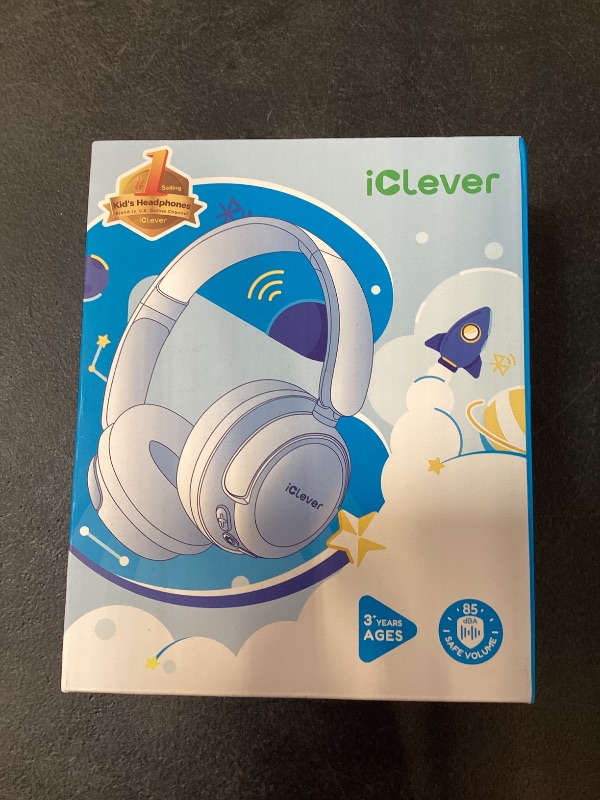 Photo 1 of iClever BTH22 Kids Bluetooth Headphones, 60H Play Time, USB C Fast Charging, Bluetooth 5.4, AUX Cord,Safe Volume 74/85 dBA,Toddler Headphones for iPad/Tablet/Travel/School, Blue