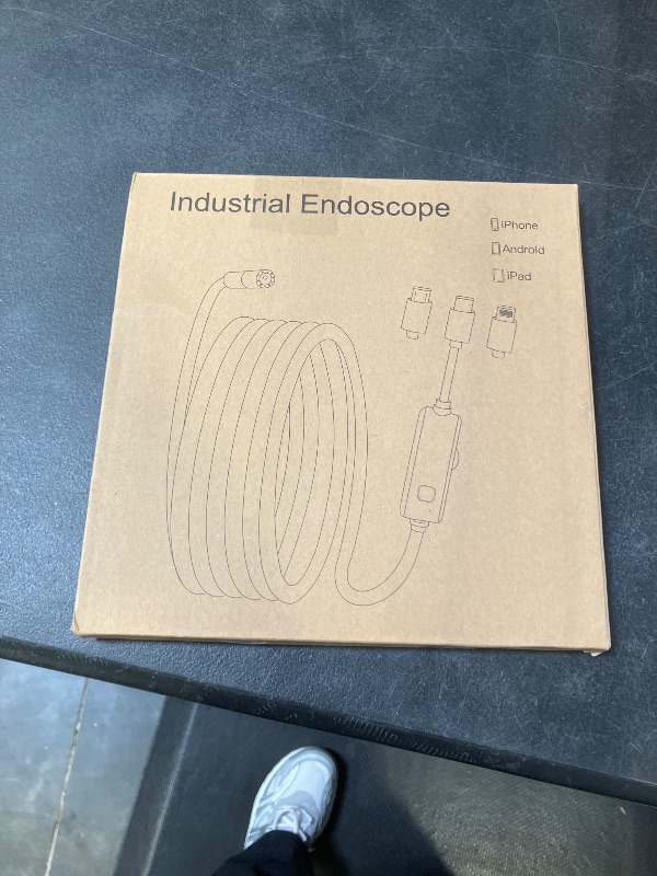 Photo 1 of [Dual-Lens] Endoscope Camera with Light,1920P HD Borescope with 8+1 Adjustable LED Lights, IP67 Waterproof Endoscope with Semi-Rigid Snake Cable, Inspection Borescope for iOS and Android-16.4ft