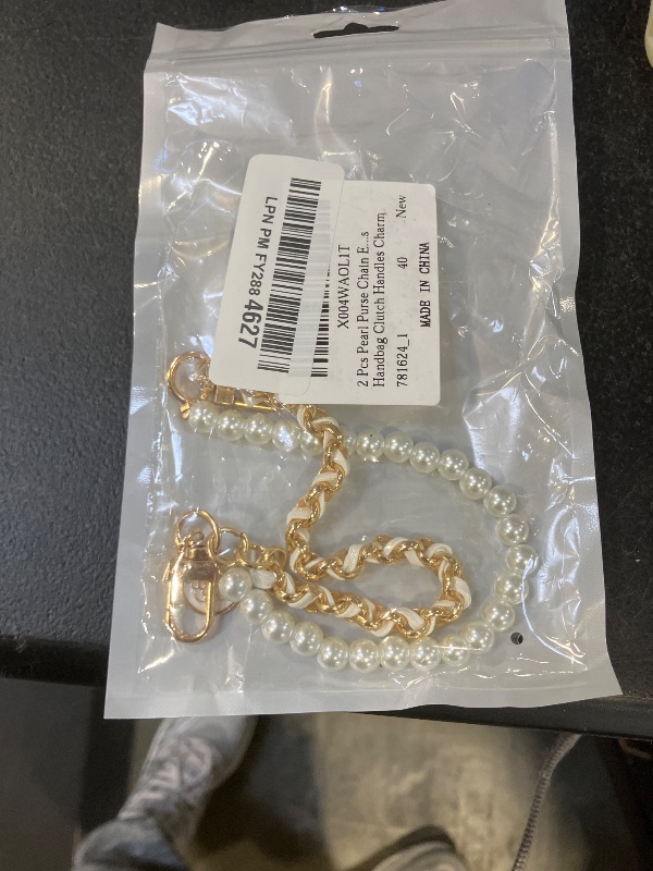 Photo 1 of 2 Pcs Pearl Purse Chain Extender, 10 Inch Cute Purse Extender Chain for Tote Bags Crossbody Shoulder Bags Handbag Clutch Handles Charm