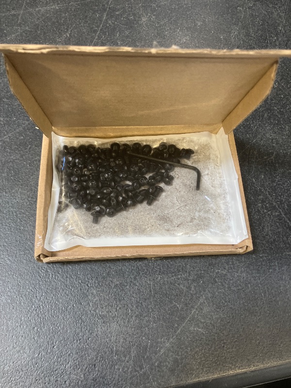 Photo 1 of 105 Pieces M4 x 6mm Button Head Socket Cap Screws, Thread Pitch 0.7mm, Sutemribor M4 Black Screws, 10.9 Grade Alloy Steel, Black Oxide Finish, Fully Threaded