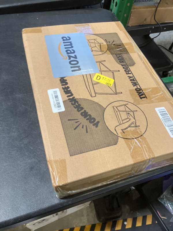 Photo 1 of Double Step Footrest Under Desk Versatile Foot Stool Ottoman for Comfortable Desk Work Office Life (Black)