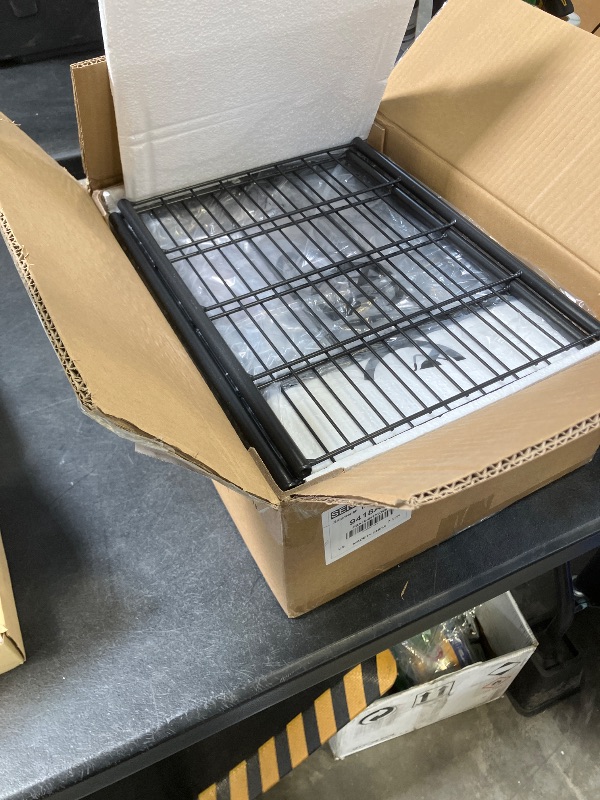 Photo 1 of aboxoo Free Standing Towel Rack, 3 Tier Blanket Rack with M-Shaped Dividers,2 Tier Drying and Display Rack, Towel Holder for Bathroom,Blanket Storage for Living Room, Rustic Brown and Black