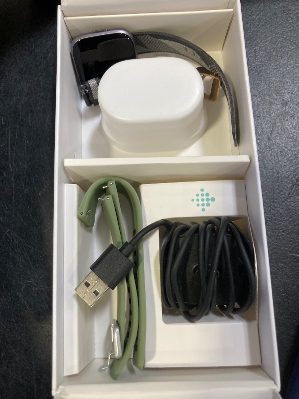 Photo 1 of Fitbit Versa 2 Special Edition Health and Fitness Smartwatch with Heart Rate, Music, Alexa Built-In, Sleep and Swim Tracking, Smoke Woven/Mist Grey, One Size (S and L Bands Included)