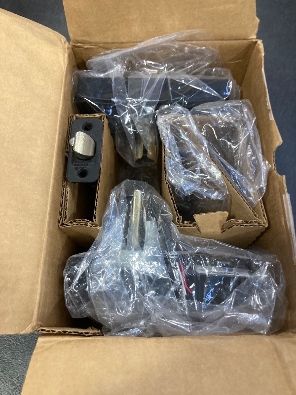 Photo 1 of Schlage Touch Century Electronic Lock with Lever Handle, Touchscreen Keypad, Keyless Front Door Entry, Matte Black, FE695 CEN 622 LAT